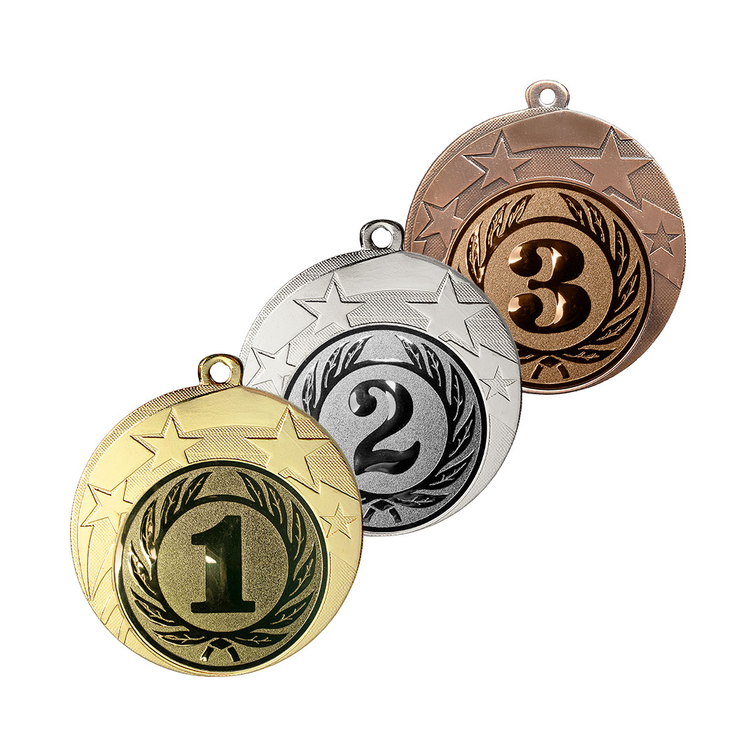 Produktbild von Medaille "Bellerose" Ø 70 mm inkl. Wunschemblem und Kordel