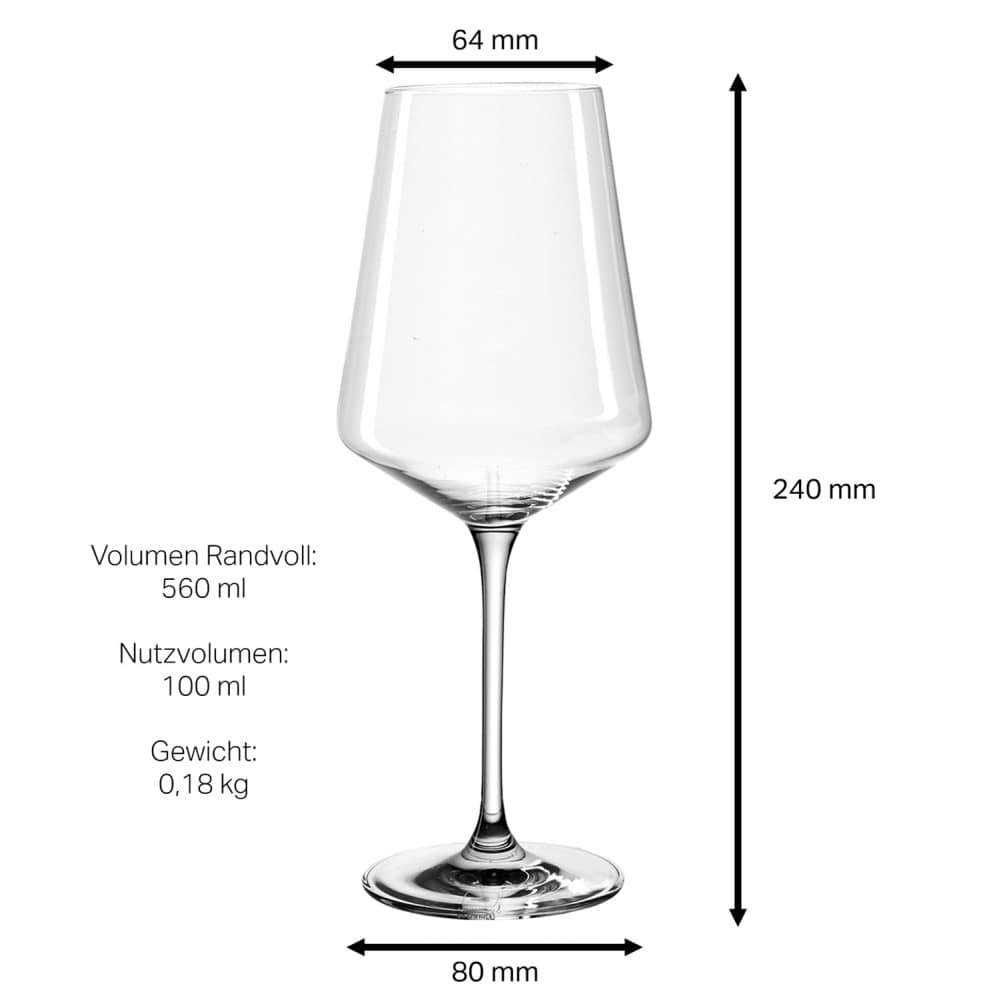 Leonardo Weißweinglas PUCCINI 560ml mit Namen oder Wunschtext graviert (Initialen)