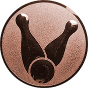 Emblem 25mm Bowling 1, bronze