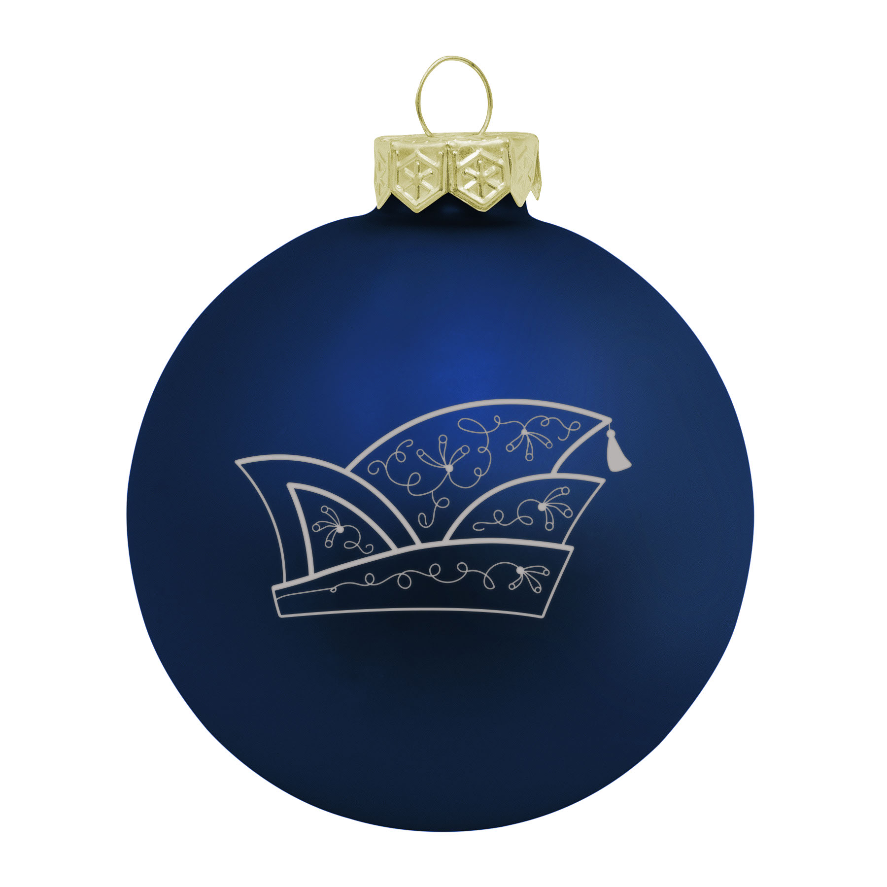 Hauptproduktbild von Weihnachtsbaumkugel aus Glas (matt) Narrenkappe