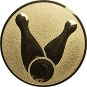 Emblem 25mm Bowling 1, gold