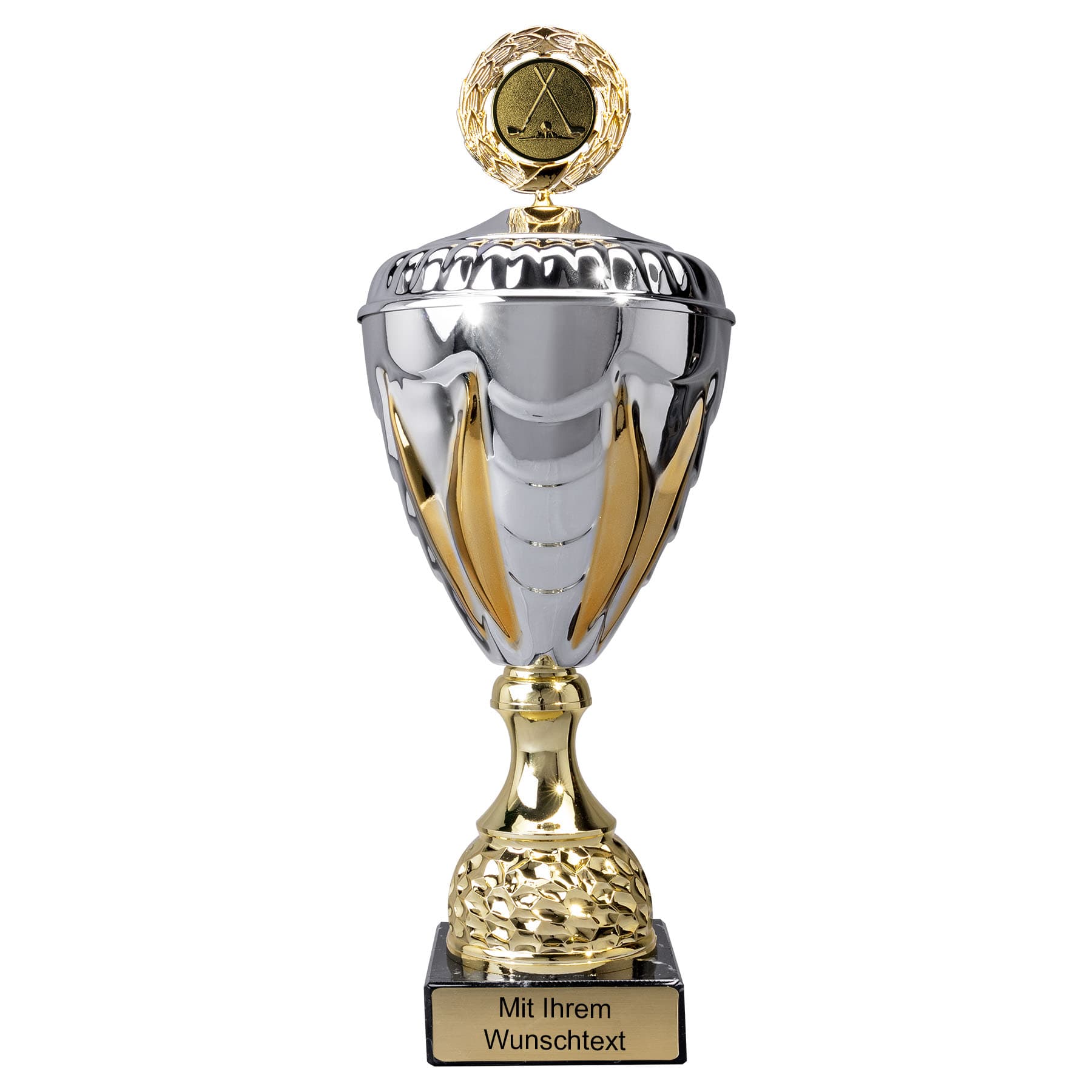 Produktbild von Golf-Pokale 6er Serie 57910 gold-silber mit Deckel