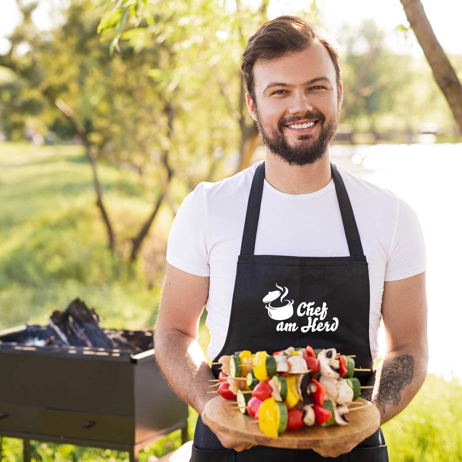 Produktbild 3 von Grillschürze Kochschürze "Chef am Herd"