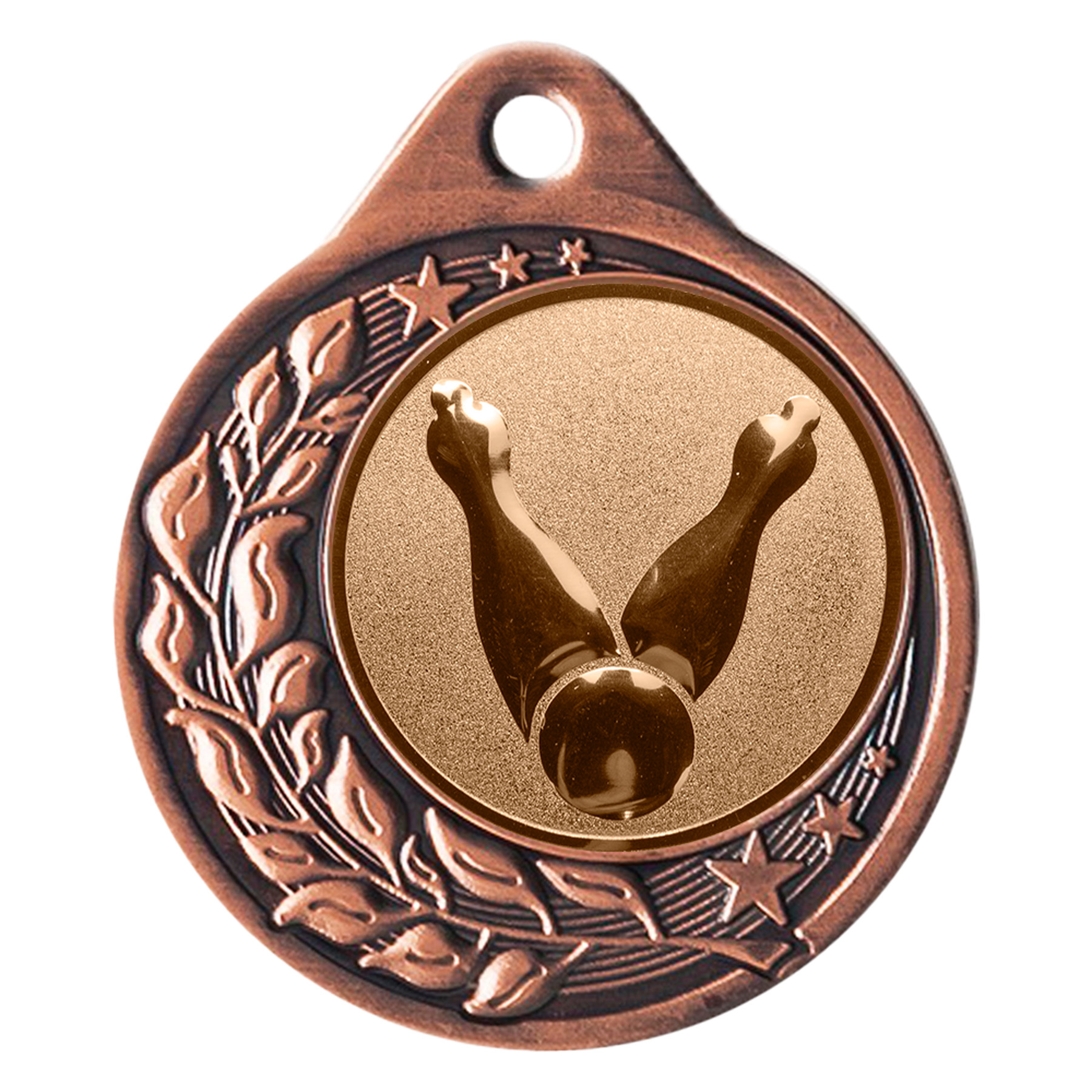 Produktbild von Bowling-Medaille "Anemonen" Ø 40 mm inkl. Kordel