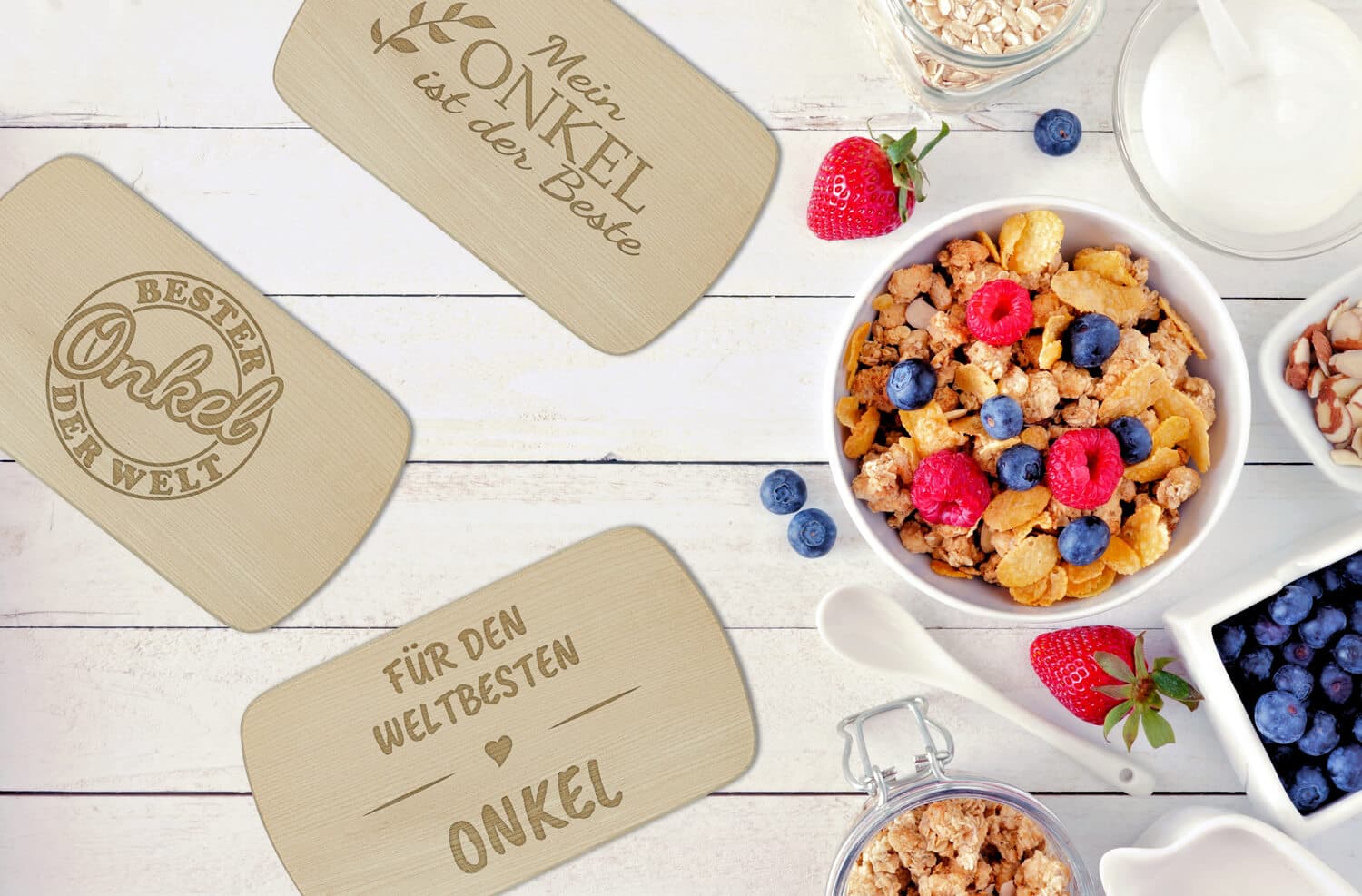 Produktbild 6 von Frühstücksbrettchen "Bester Onkel" mit verschiedenen Motiven