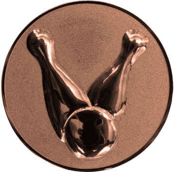 Emblem 25mm Bowling 1, bronze 3D