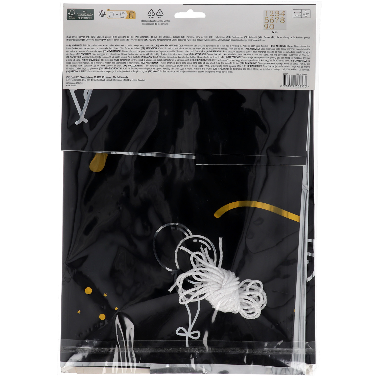 Produktbild 5 von Straßenbanner "Happy Birthday" – individuell mit Zahlenaufkleber