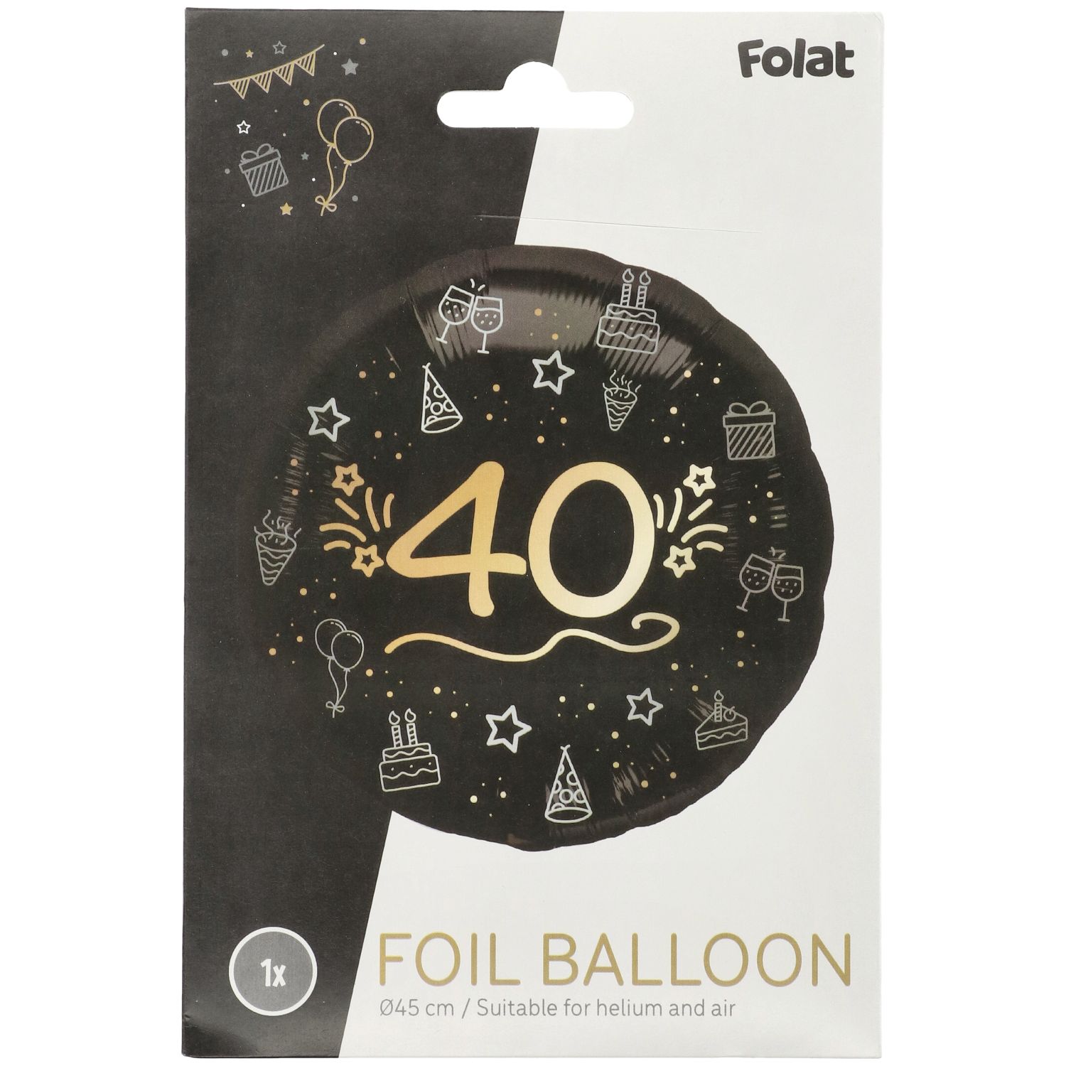 Produktbild 2 von Folienballon 40. Geburtstag - 45cm