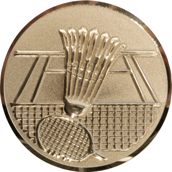 Emblem 25mm Federball m. Netz, gold 3D
