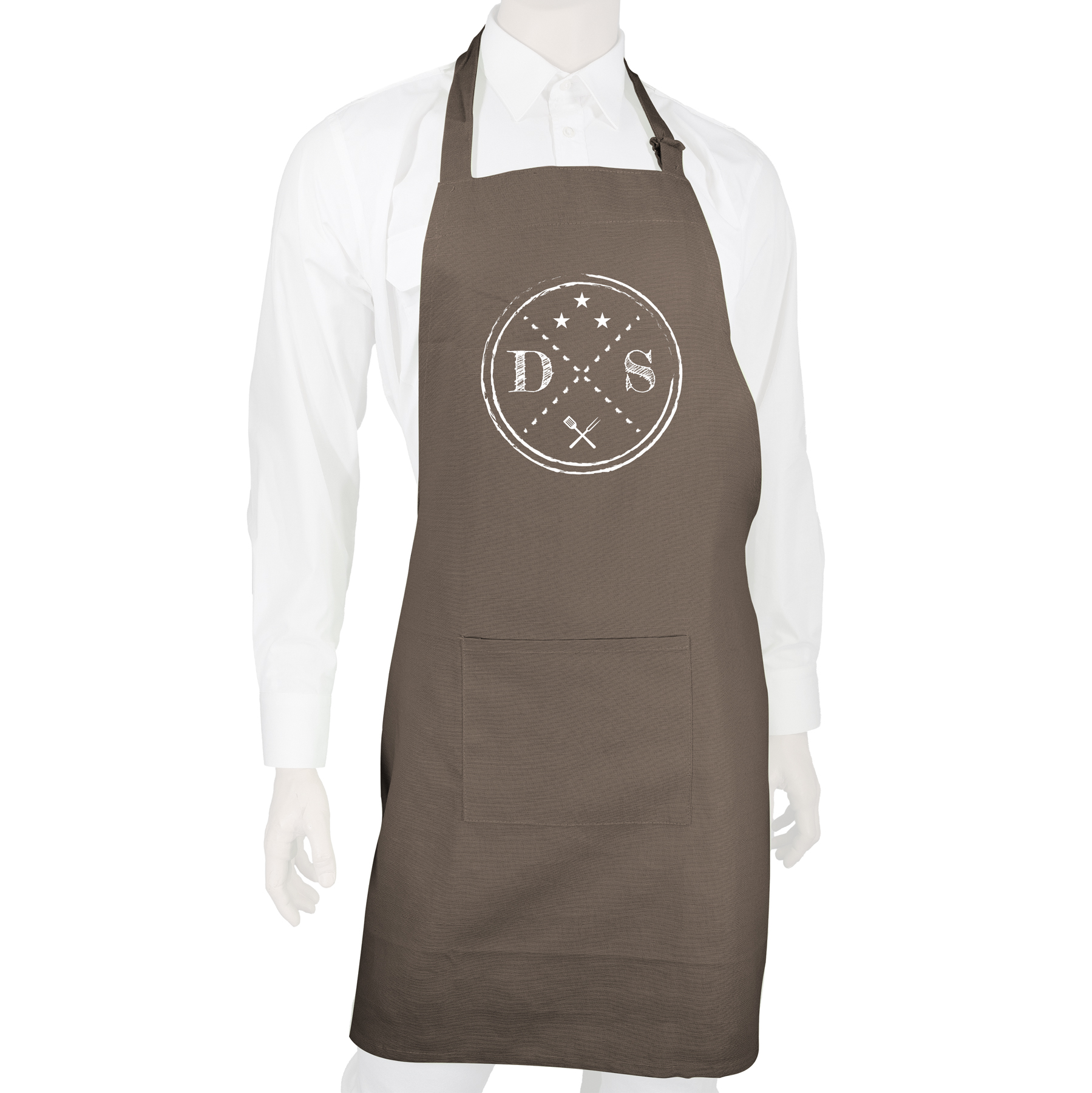 Produktbild von Grillschürze Kochschürze mit Wunschtext "Initialen"