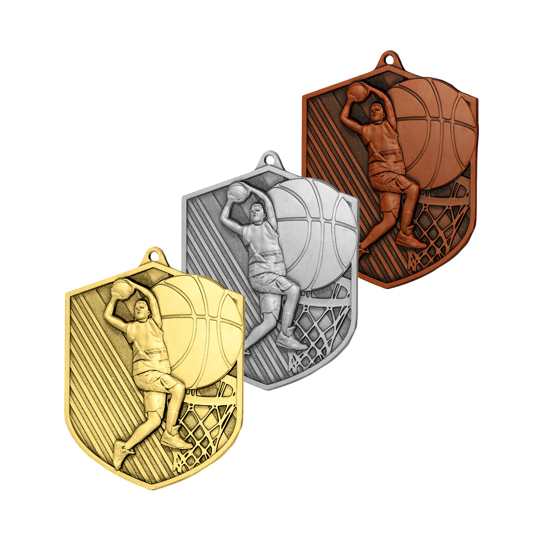 Produktbild von Basketballmedaille "Basanit" inkl. Kordel