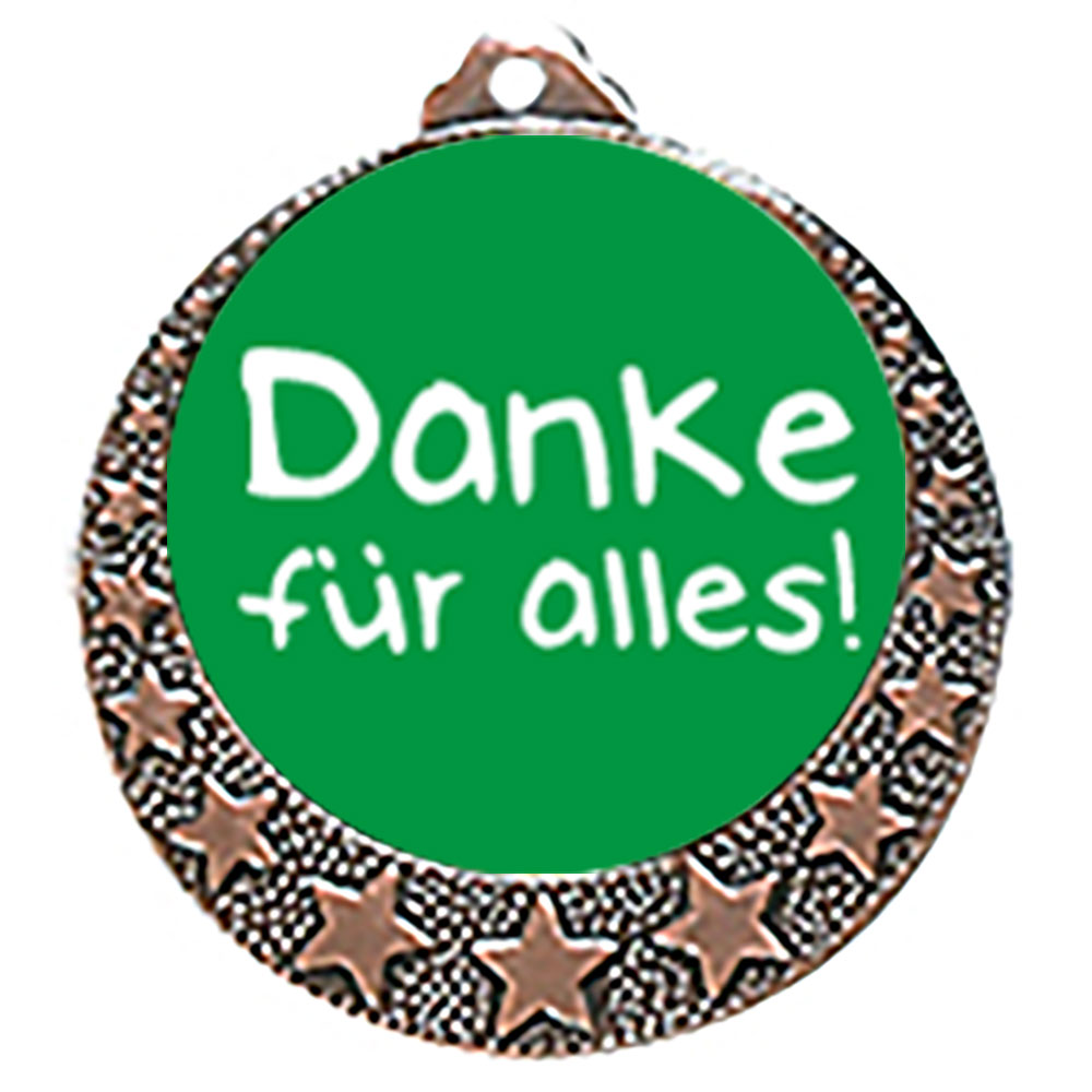 Produktbild von Danke Medaille "Brixia" Ø 32mm mit Doming-Aufkleber und Band