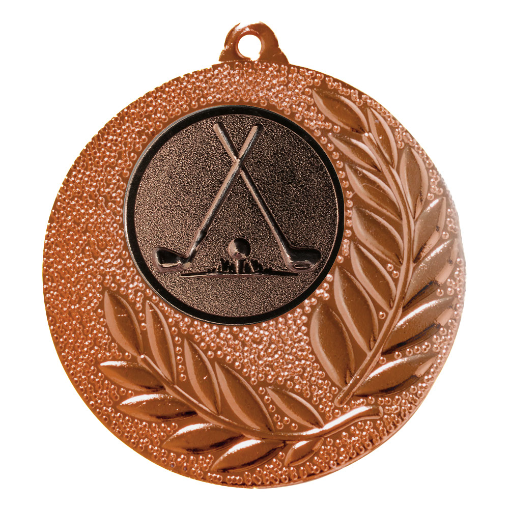 Produktbild von Golf-Medaille "Gladiolen" Ø 50 mm inkl. Kordel