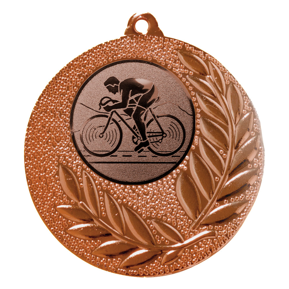 Produktbild von Radsport-Medaille "Gladiolen" Ø 50 mm inkl. Kordel