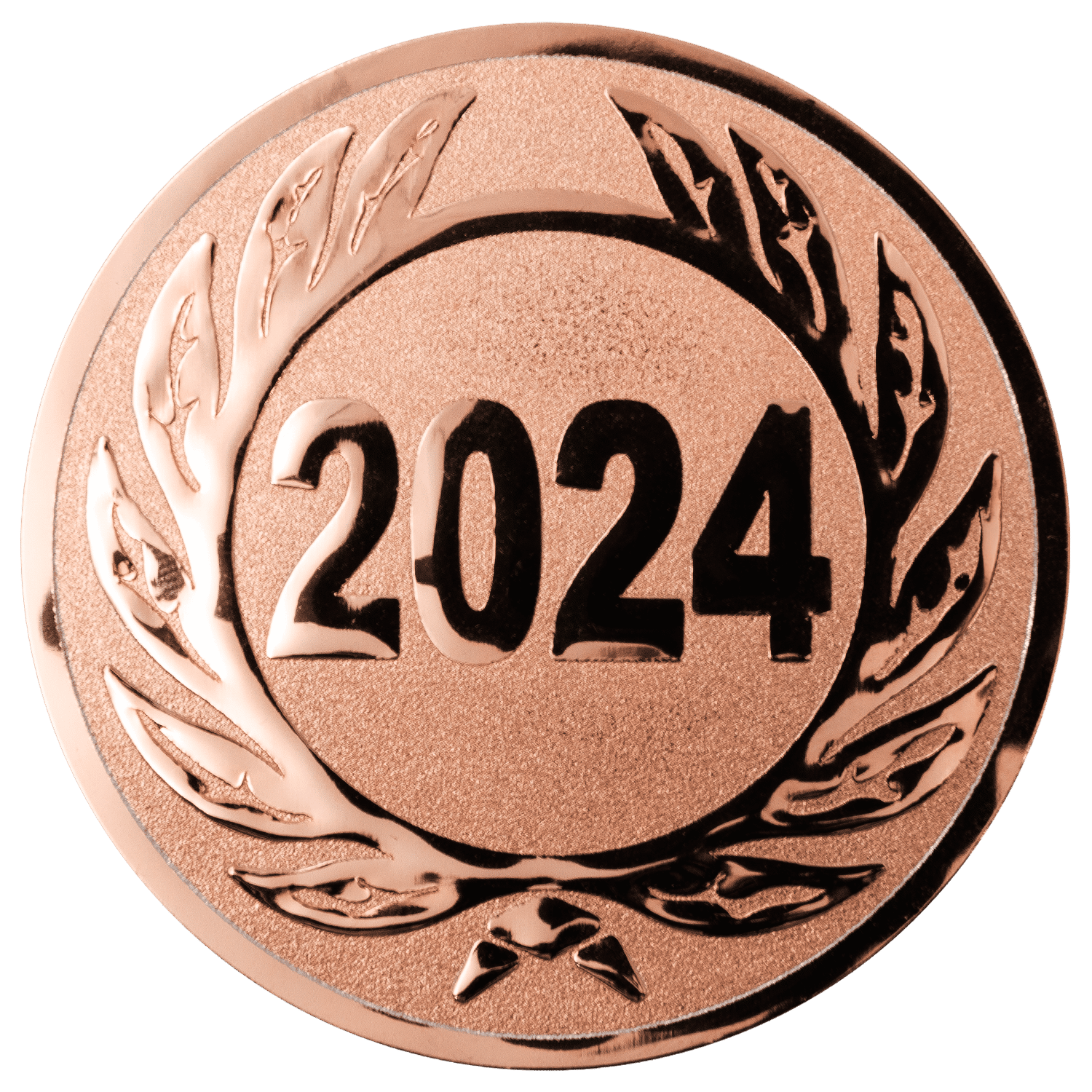 Emblem 25mm Jahreszahl 2024, bronze