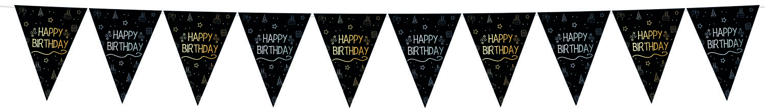 Produktbild von Wimpelkette - Happy  Birthday - 4 Meter