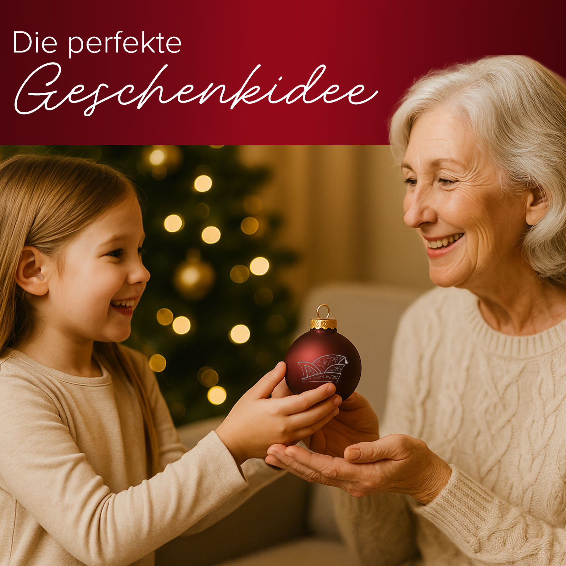 Produktbild 2 von Weihnachtsbaumkugel aus Glas (matt) Narrenkappe