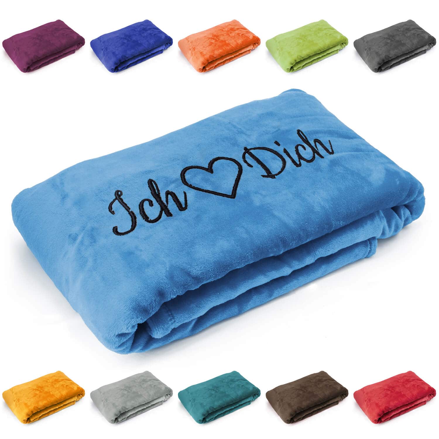 Produktbild 16 von Kuscheldecke "Ich liebe Dich" in verschiedenen Farben für Valentinstag