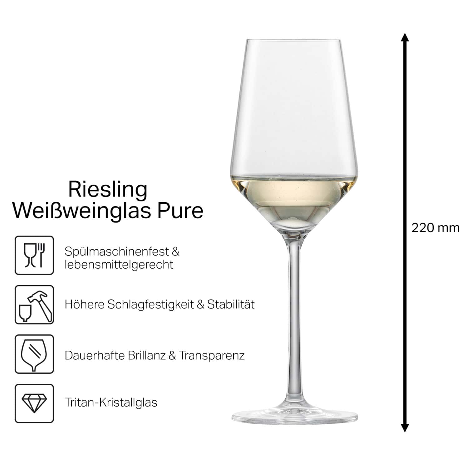 Schott Zwiesel Riesling Weißweinglas PURE mit Namen oder Wunschtext graviert (Kompass) » kaufen bei