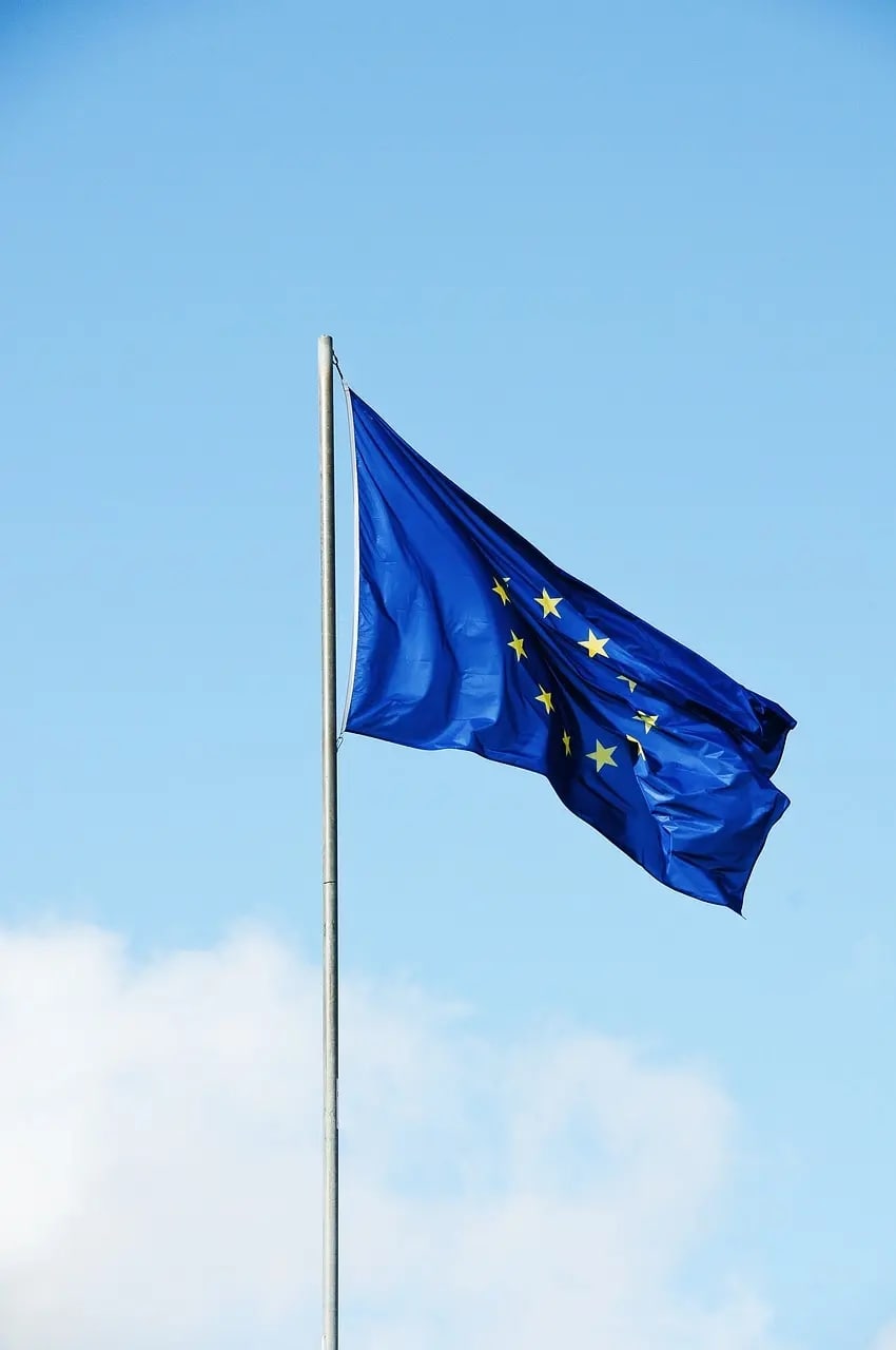 Europaflagge am Mast