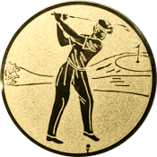 Emblem 25mm Golfer, gold