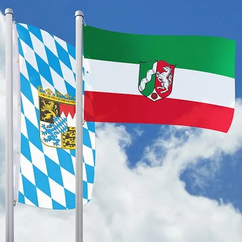 Fahne NRW und Bayern