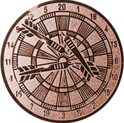 Emblem 25mm Dartscheibe, bronze