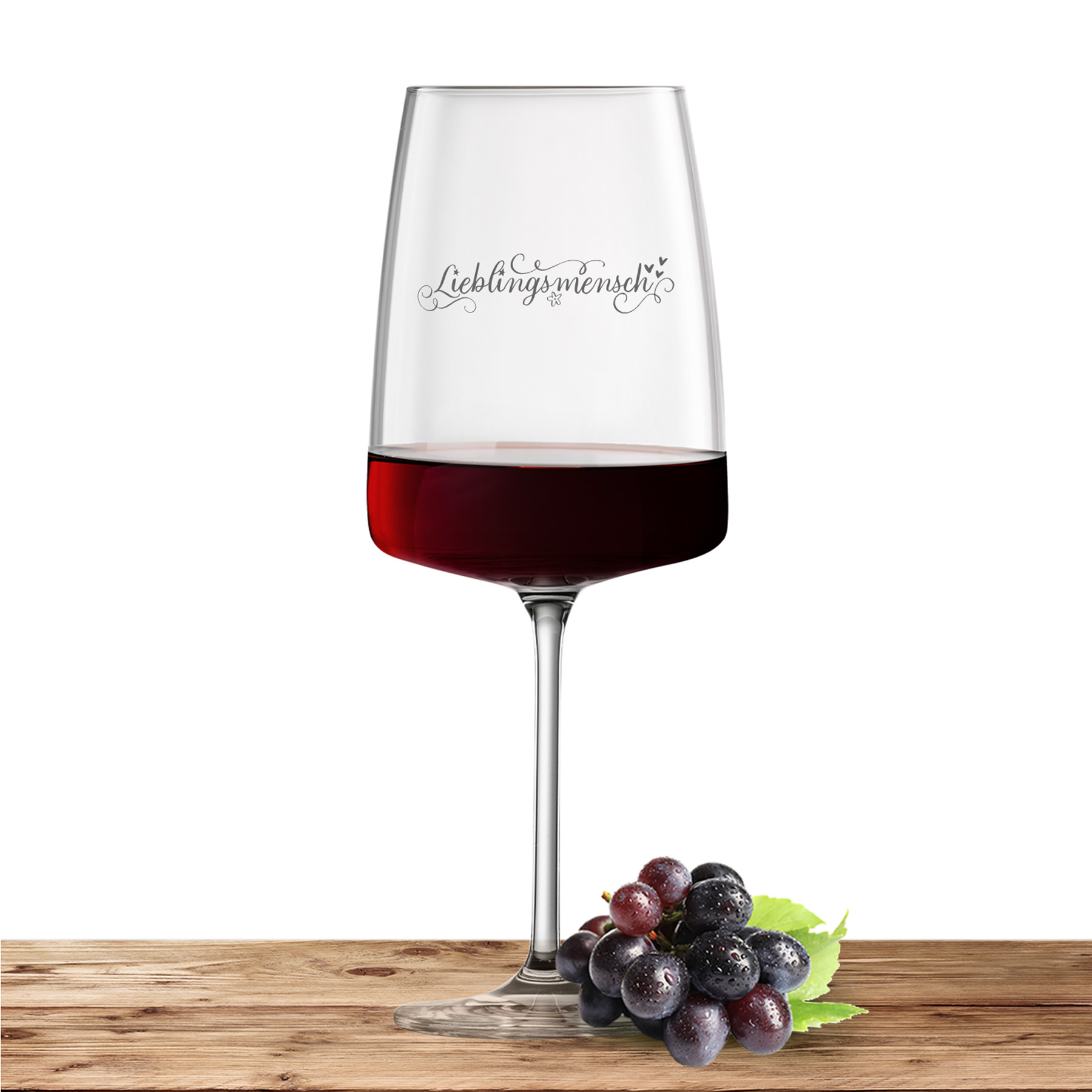 Produktbild von Weinglas Schott Zwiesel Rotweinglas VIVID SENSES 660ml "Lieblingsmensch" Kaligrafie