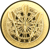 Emblem 25mm Dartscheibe 3D, gold