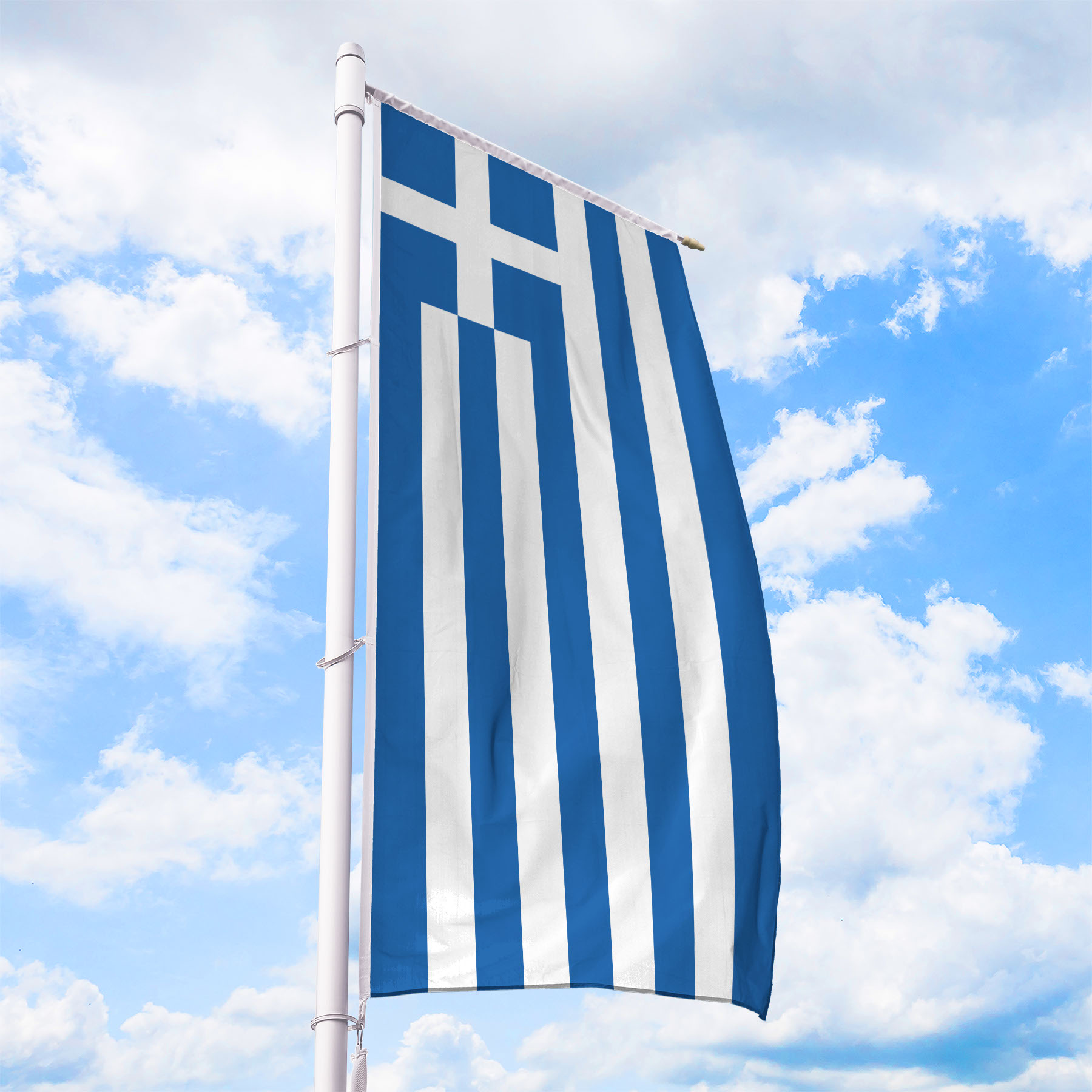 Produktbild von Flagge Griechenland - Hissfahne Hochformat für Querausleger