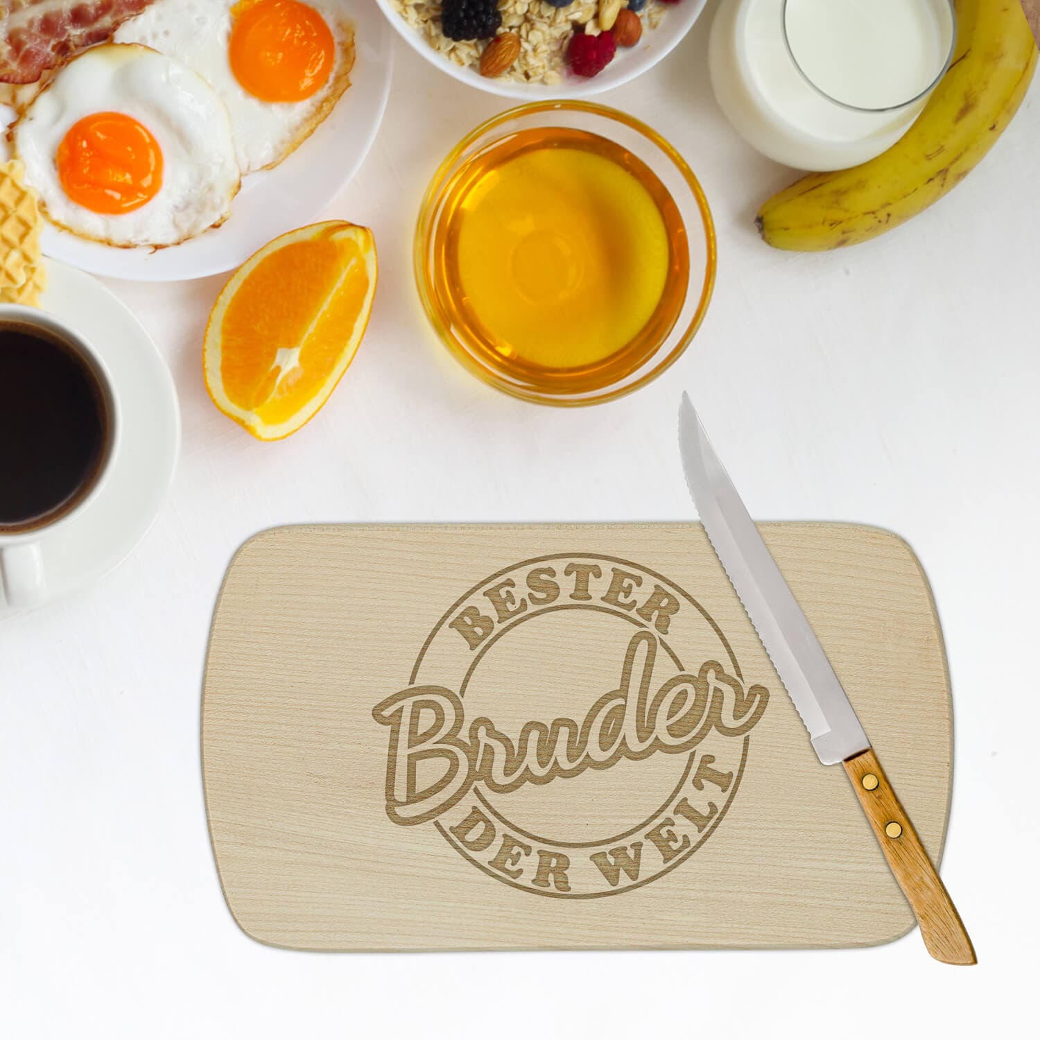 Produktbild 8 von Frühstücksbrettchen "Bester Bruder" mit verschiedenen Motiven