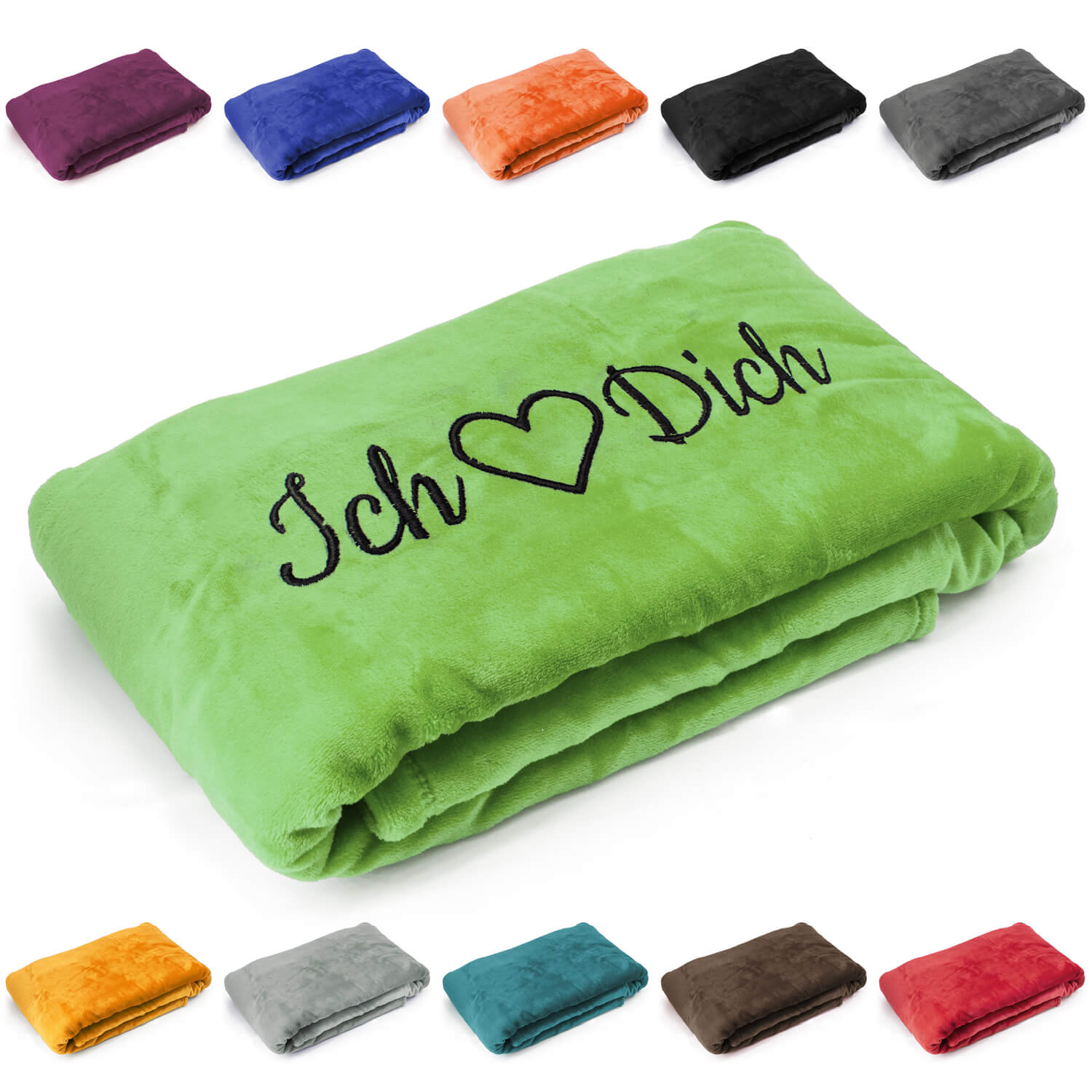 Produktbild 21 von Kuscheldecke "Ich liebe Dich" in verschiedenen Farben für Valentinstag