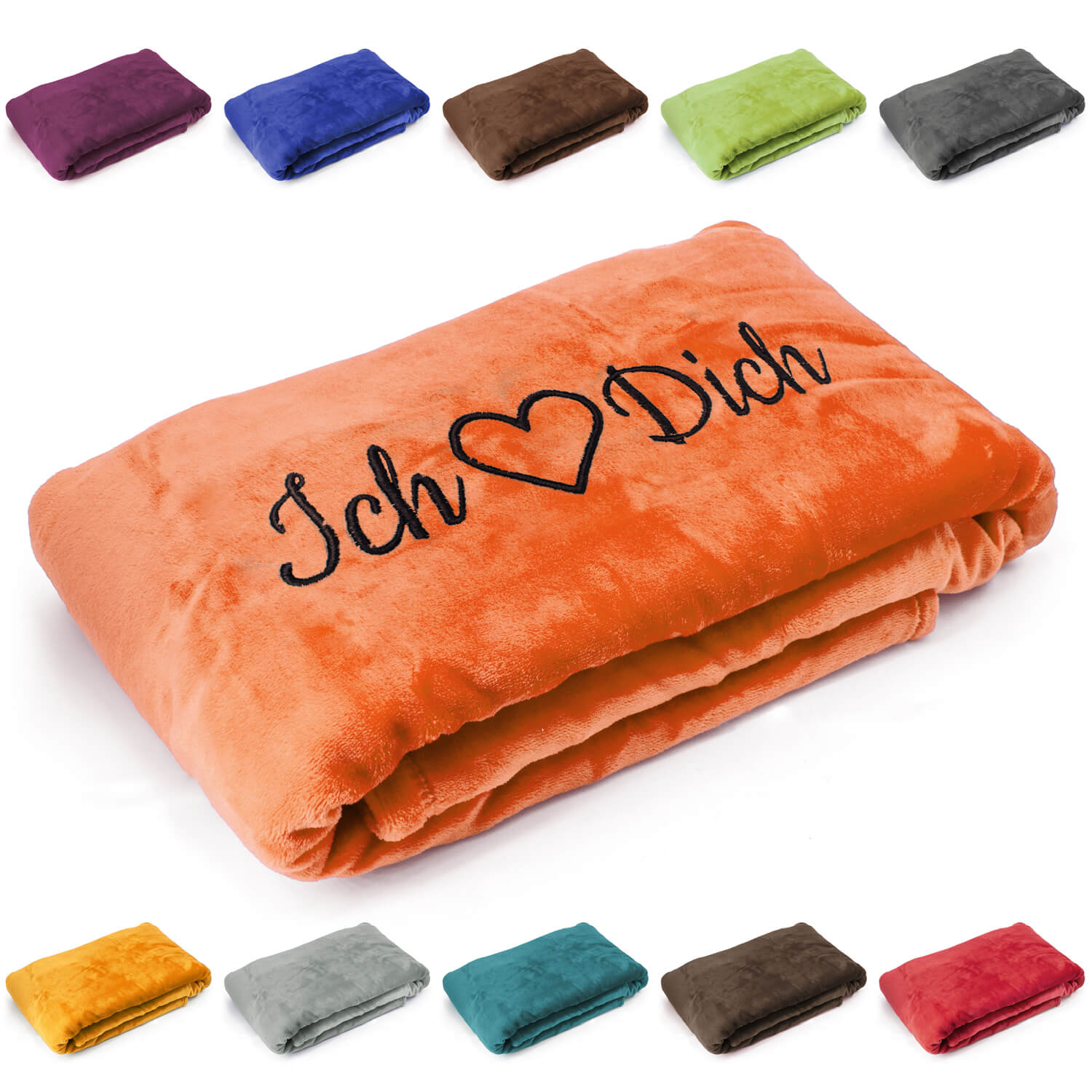 Produktbild 22 von Kuscheldecke "Ich liebe Dich" in verschiedenen Farben für Valentinstag