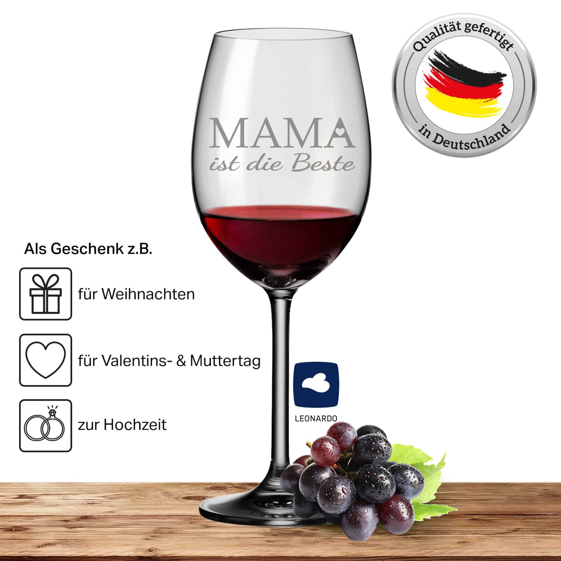 Produktbild 4 von Leonardo Rotweinglas DAILY 460ml "Mama ist die Beste"