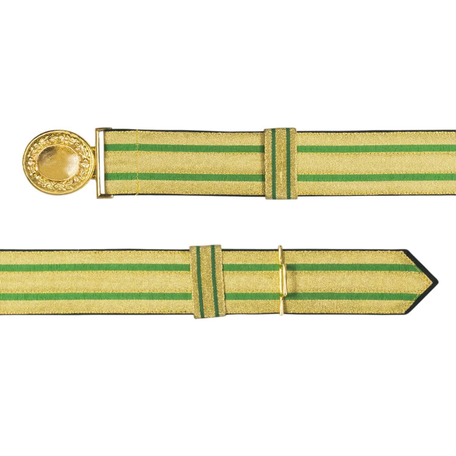 Hauptproduktbild von Feldbinde gold mit grünen Streifen (grün National)