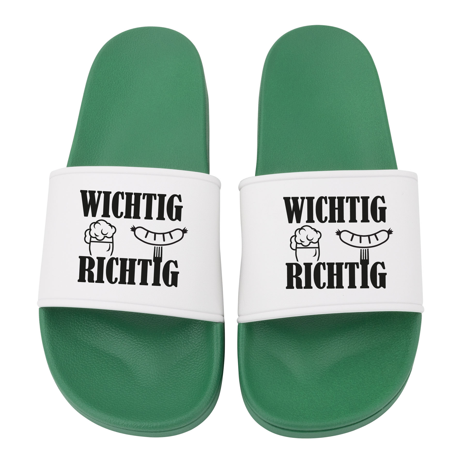 Produktbild 2 von Badelatschen und Weizenglas "Wichtig Richtig"