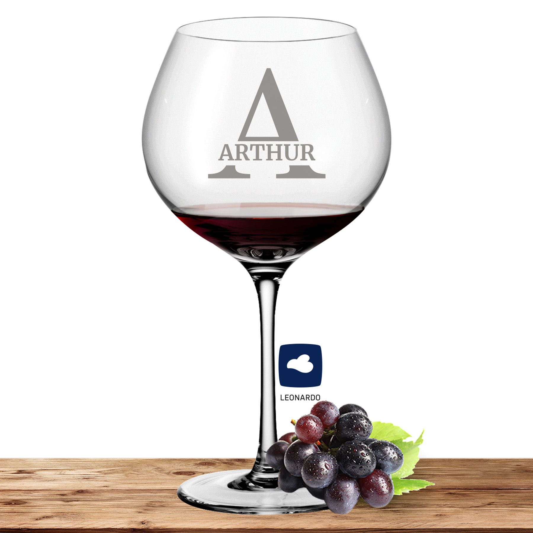 Produktbild von Leonardo Burgunderglas Rotweinglas CIAO+ 630ml mit Namen oder Wunschtext graviert (Initialen)