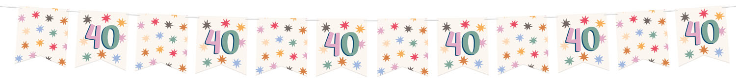 Produktbild von Wimpelkette - 40. Geburtstag - 6 Meter