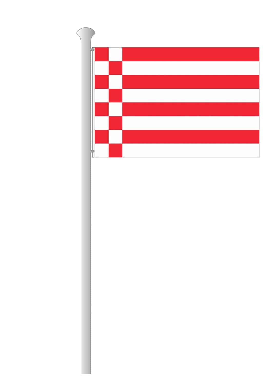 Bremen-Hissflagge Quer ohne Wappen (Streifen)