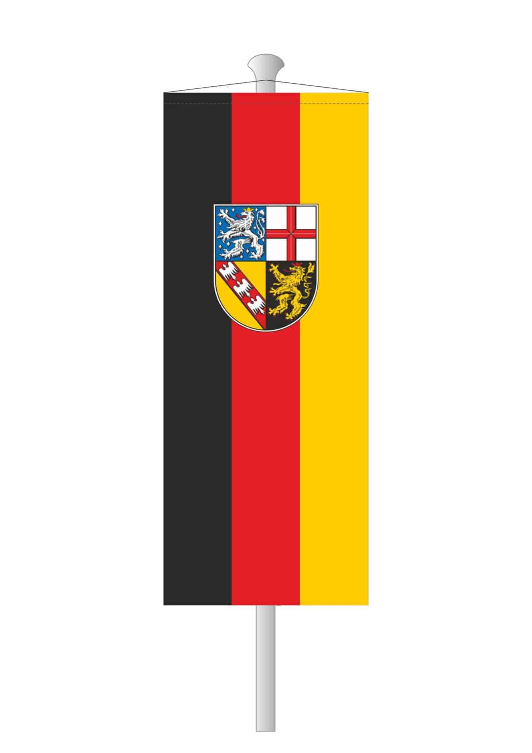 Produktbild 2 von Saarland-Bannerfahne mit Wappen