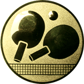 Emblem 25mm Tischtennisschläger, gold