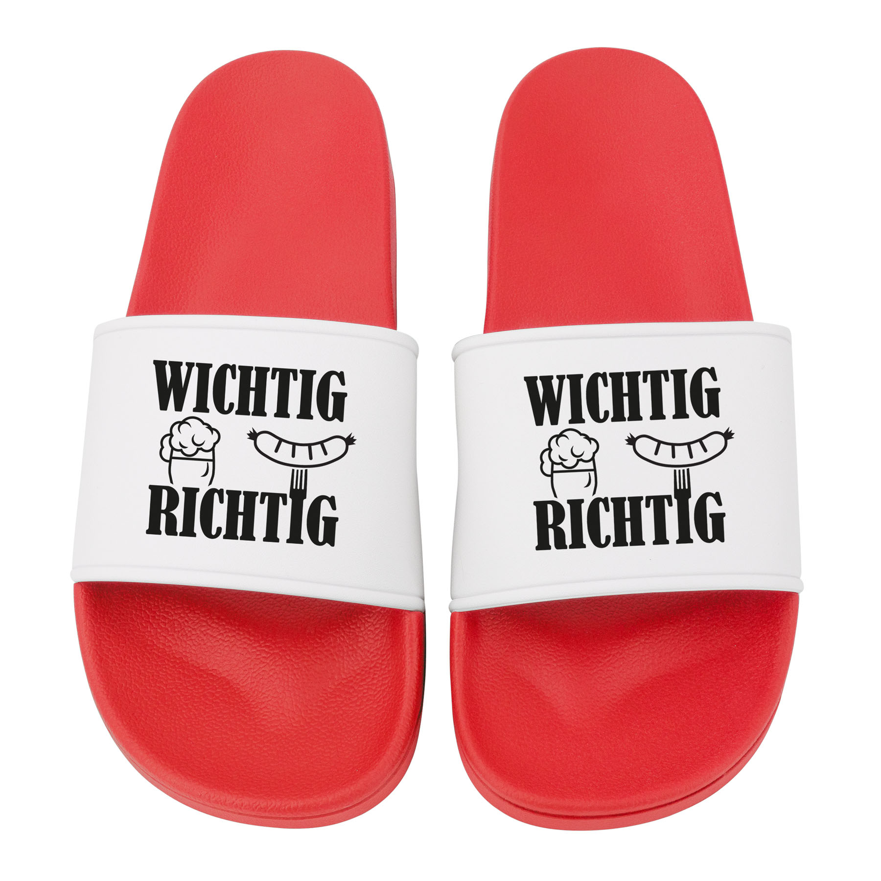 Produktbild 2 von Badelatschen und Weizenglas "Wichtig Richtig"