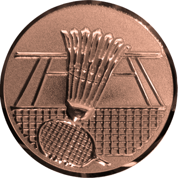 Emblem 25mm Federball m. Netz, bronze 3D