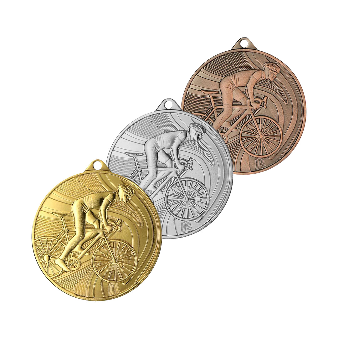 Produktbild von Radsportmedaille "Regulus" Ø 50 mm inkl. Kordel