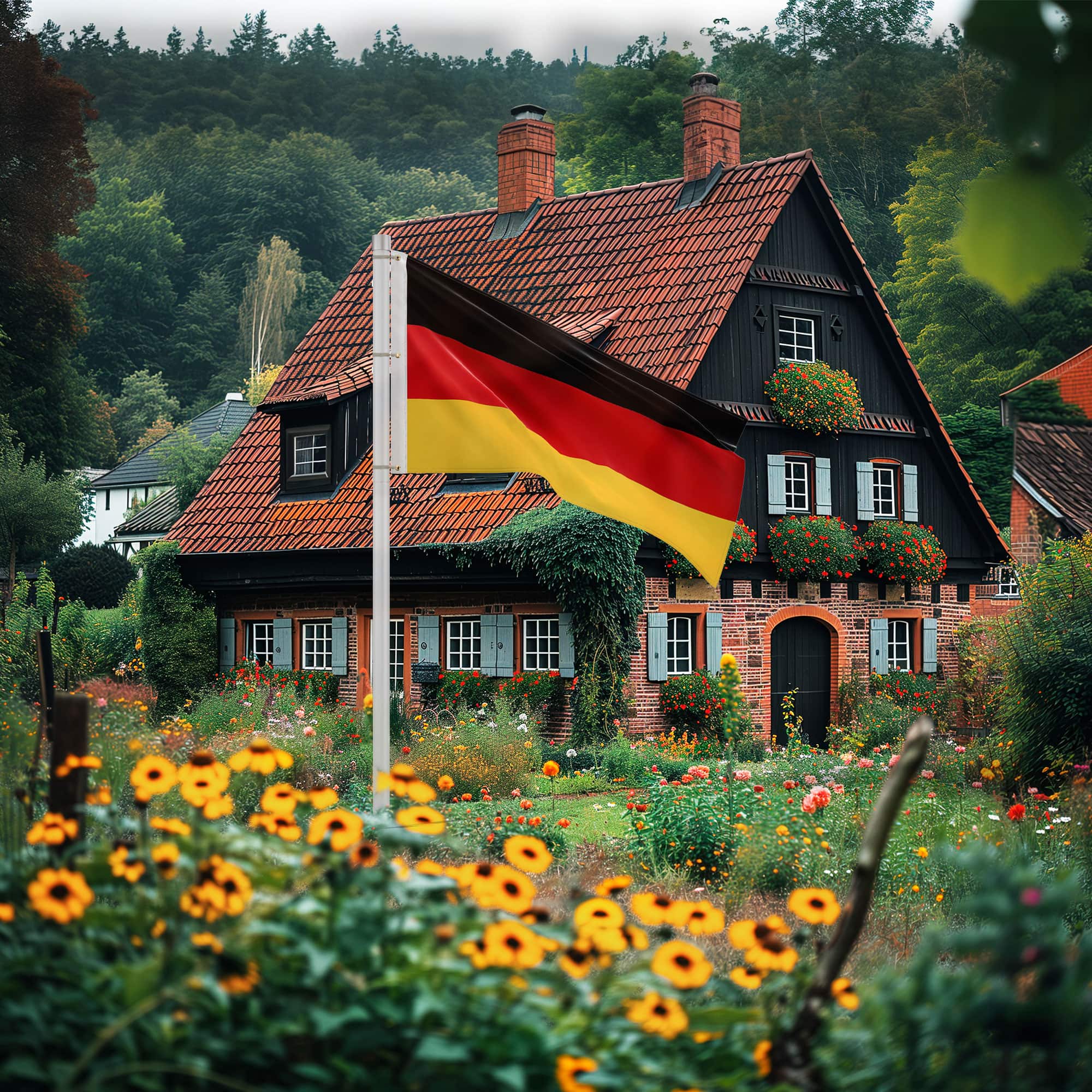 Deutschlandflagge - Hissfahne quer