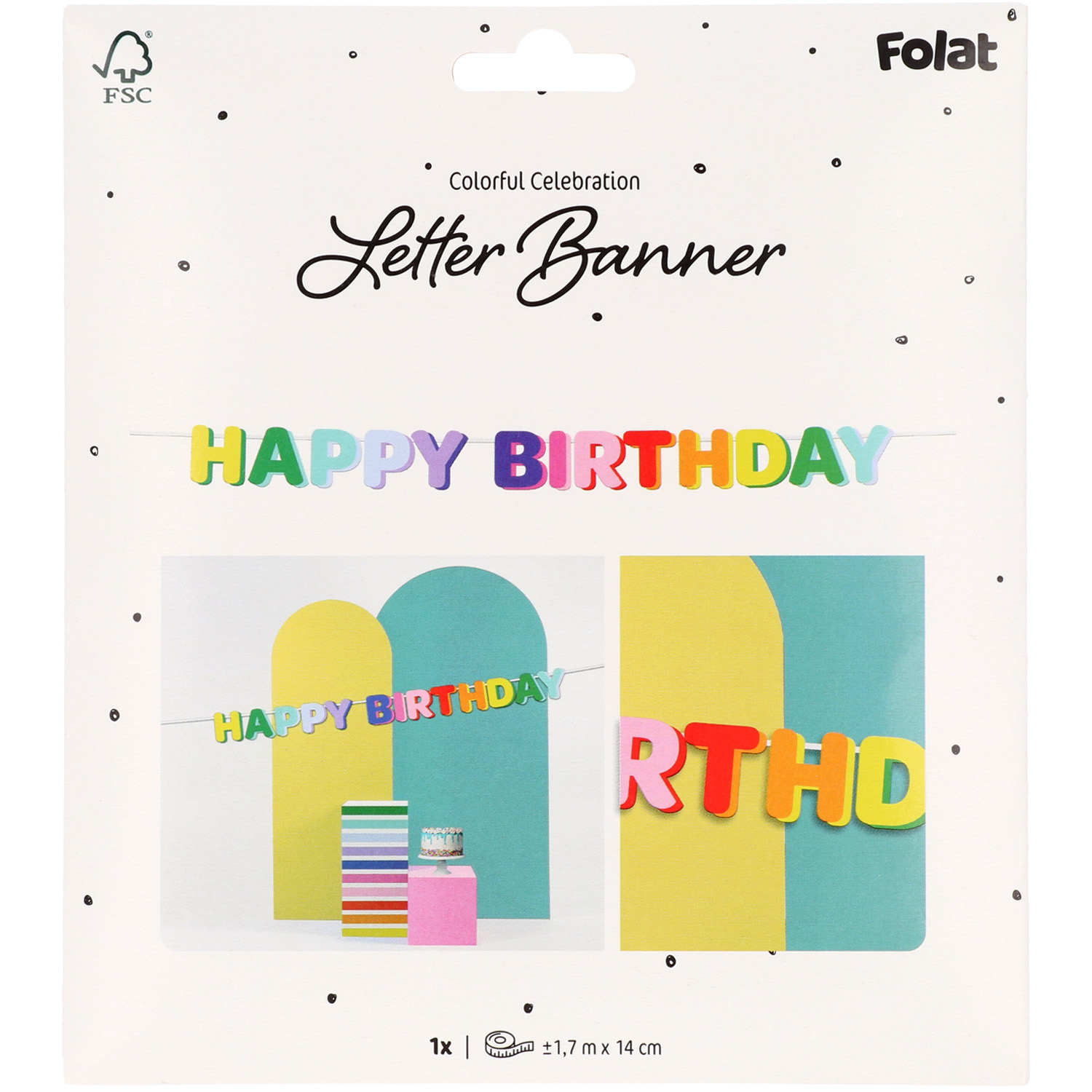 Produktbild 4 von Buchstabengirlande - "HAPPY BIRTHDAY" - 1,7 m