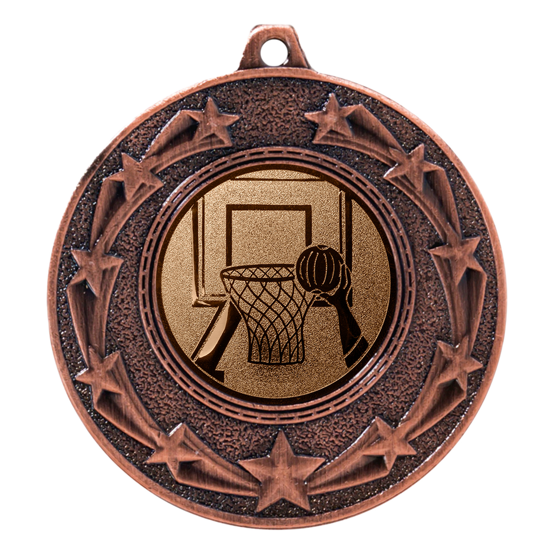 Produktbild von Basketball-Medaille "Ginster" Ø 50 mm inkl. Kordel