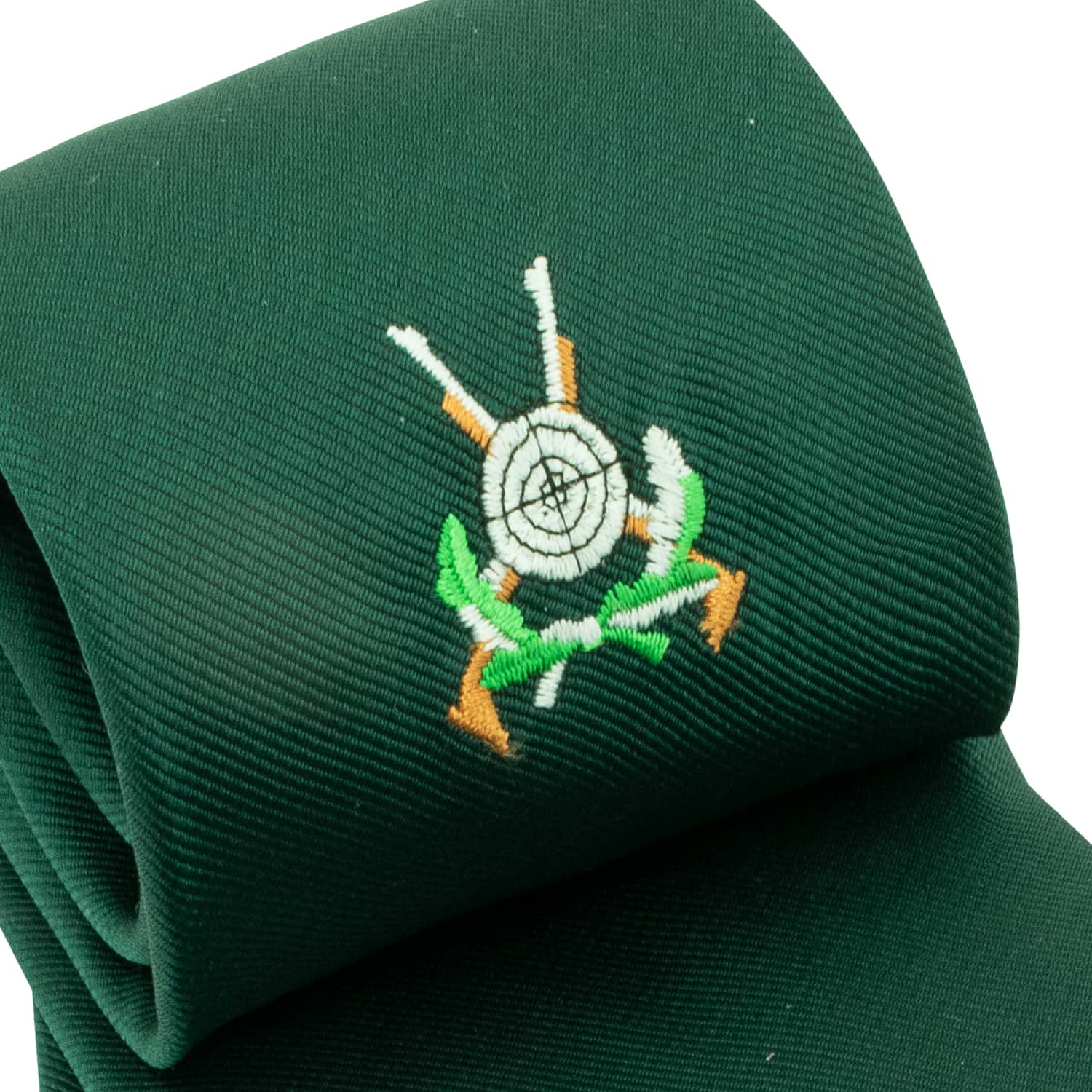 Produktbild 3 von Schützenkrawatte grün mit Schützenemblem