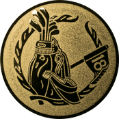 Emblem 25mm Golftasche, gold