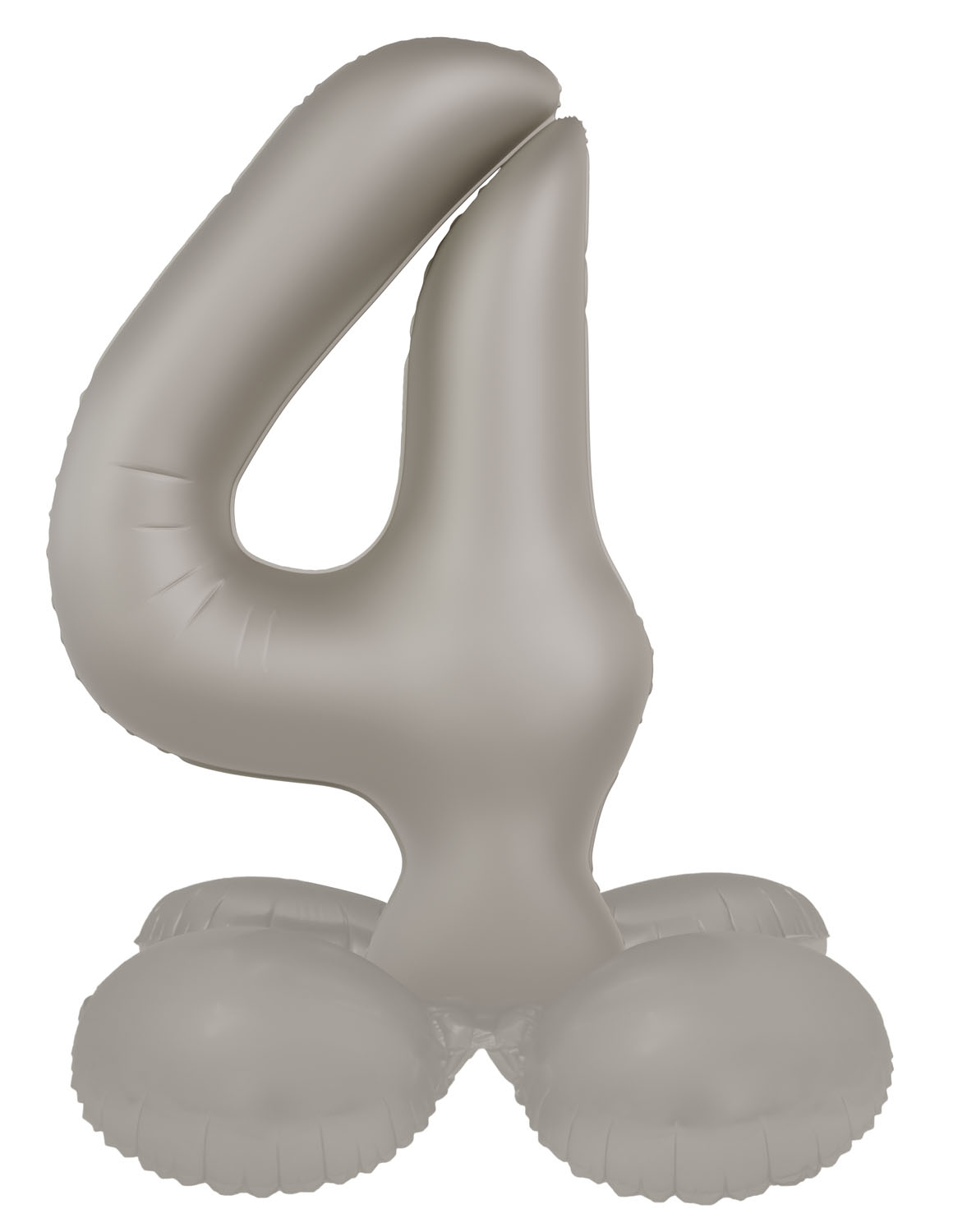 Stehende Zahlenluftballons Silber von 0 bis 9 - 72cm